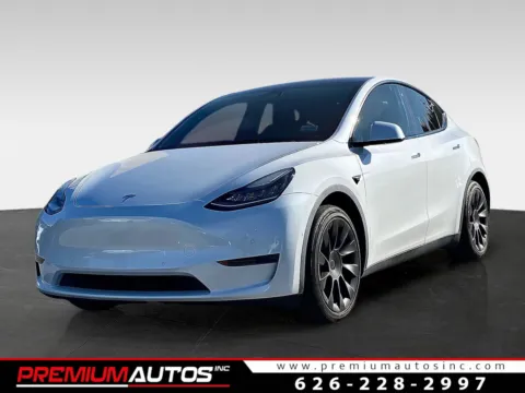 White 2021 Tesla Model Y Long Range for sale in South El Monte, CA