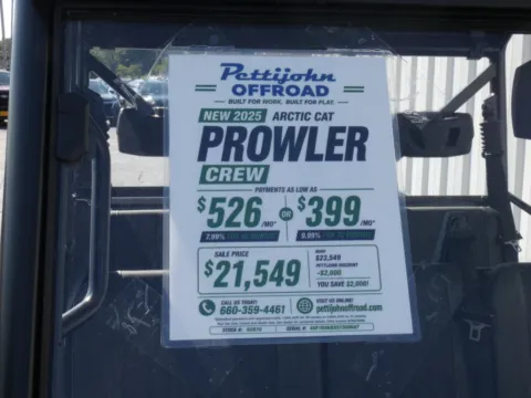 Photos of 2025 ARCTIC CAT PROWLER CREW for sale in Trenton, MO at Pettijohn Offroad
