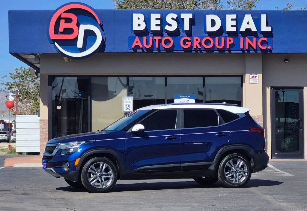 Blue 2021 Kia Seltos S 2.0 Sport Utility 4D for sale in El Paso, TX