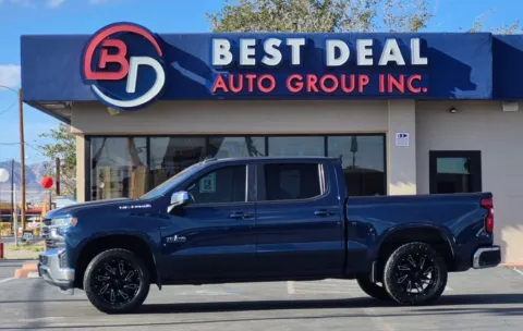 Blue 2021 Chevrolet Silverado 1500 Crew Cab LT Pickup 4D 5 3/4 ft for sale in El Paso, TX