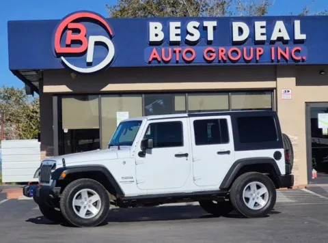 White 2018 Jeep Wrangler Unlimited Sport S (JK) Sport Utility 4D for sale in El Paso, TX