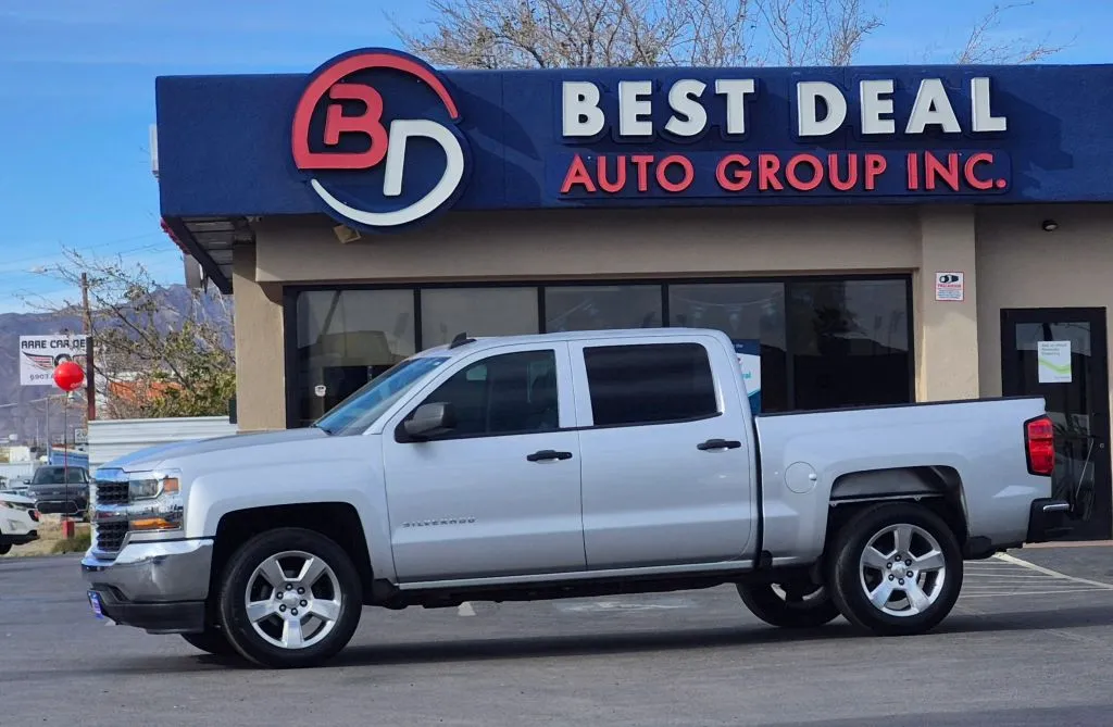 Silver 2018 Chevrolet Silverado 1500 Crew Cab Work Truck Pickup 4D 5 3/4 ft for sale in El Paso, TX