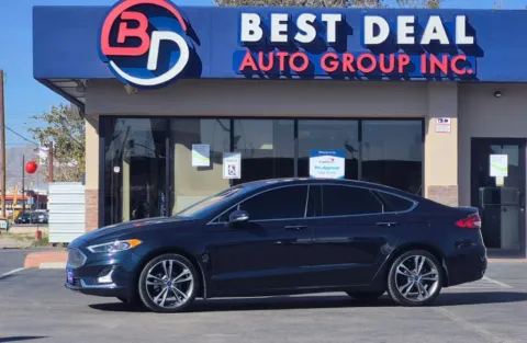 Blue 2020 Ford Fusion Titanium Sedan 4D for sale in El Paso, TX