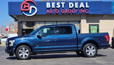 Blue 2015 Ford F-150 SuperCrew Cab Platinum Pickup 4D 5 1/2 ft for sale in El Paso, TX