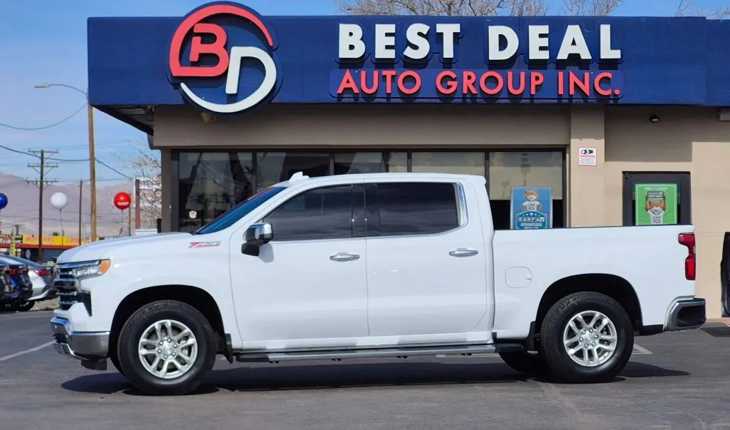 White 2023 Chevrolet Silverado 1500 Crew Cab LTZ Pickup 4D 5 3/4 ft for sale in El Paso, TX