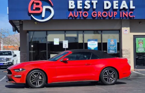Red 2019 Ford Mustang EcoBoost Premium Convertible 2D for sale in El Paso, TX