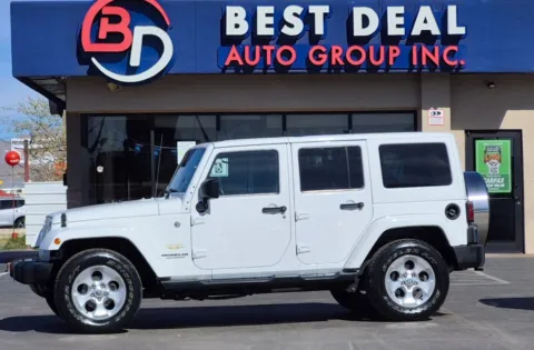 White 2014 Jeep Wrangler Unlimited Sahara Sport Utility 4D for sale in El Paso, TX