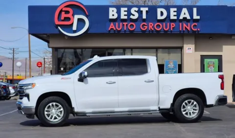 White 2023 Chevrolet Silverado 1500 Crew Cab LTZ Pickup 4D 5 3/4 ft for sale in El Paso, TX