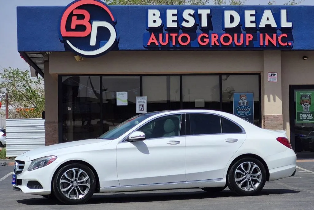 White 2016 Mercedes-Benz C-Class C 300 Sedan 4D for sale in El Paso, TX