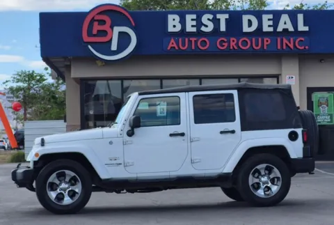 White 2018 Jeep Wrangler Unlimited Sahara (JK) Sport Utility 4D for sale in El Paso, TX