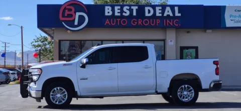 White 2023 Chevrolet Silverado 1500 Crew Cab LT Pickup 4D 5 3/4 ft for sale in El Paso, TX