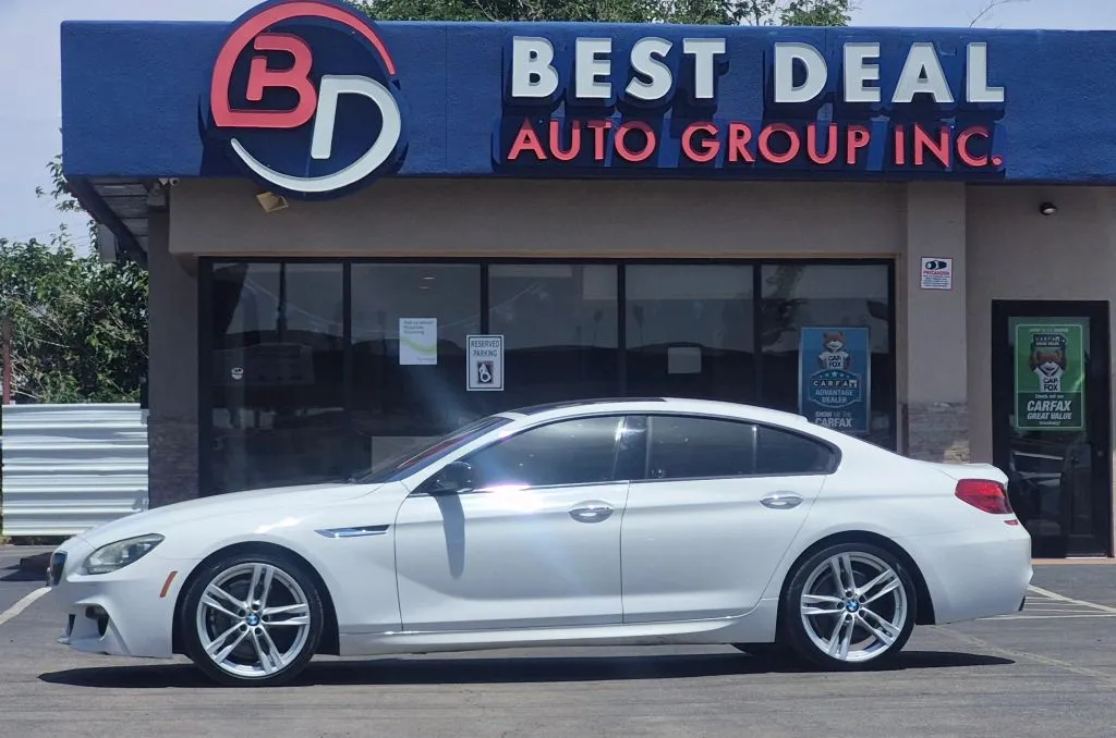 White 2015 BMW 6 Series 640i Gran Coupe 4D for sale in El Paso, TX