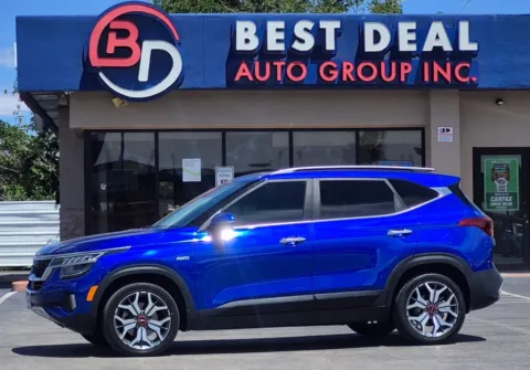 Blue 2023 Kia Seltos SX Sport Utility 4D for sale in El Paso, TX