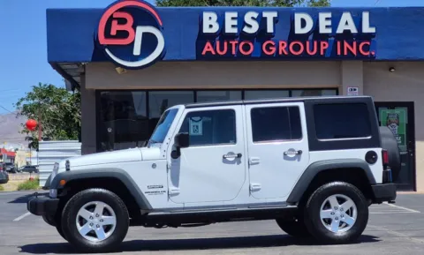 White 2014 Jeep Wrangler Unlimited Sport S SUV 4D for sale in El Paso, TX