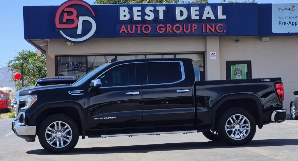 Black 2021 GMC Sierra 1500 Crew Cab SLT Pickup 4D 5 3/4 ft for sale in El Paso, TX