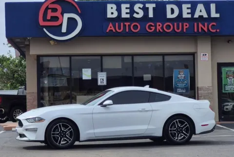 White 2021 Ford Mustang EcoBoost Coupe 2D for sale in El Paso, TX