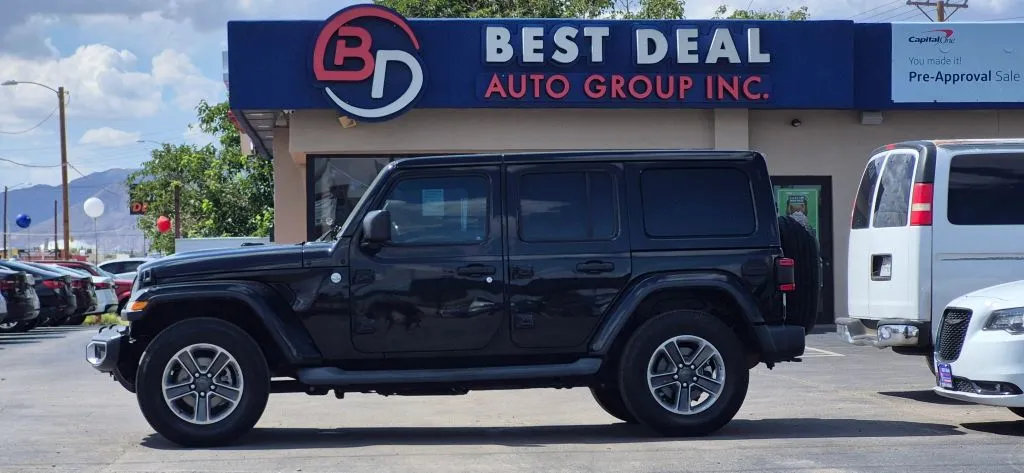 Black 2019 Jeep Wrangler Unlimited Sahara Sport Utility 4D for sale in El Paso, TX