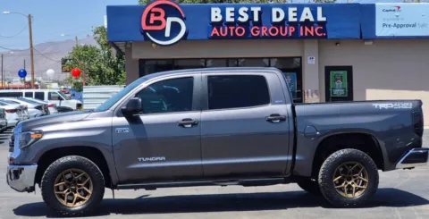 Gray 2015 Toyota Tundra CrewMax SR5 Pickup 4D 5 1/2 ft for sale in El Paso, TX