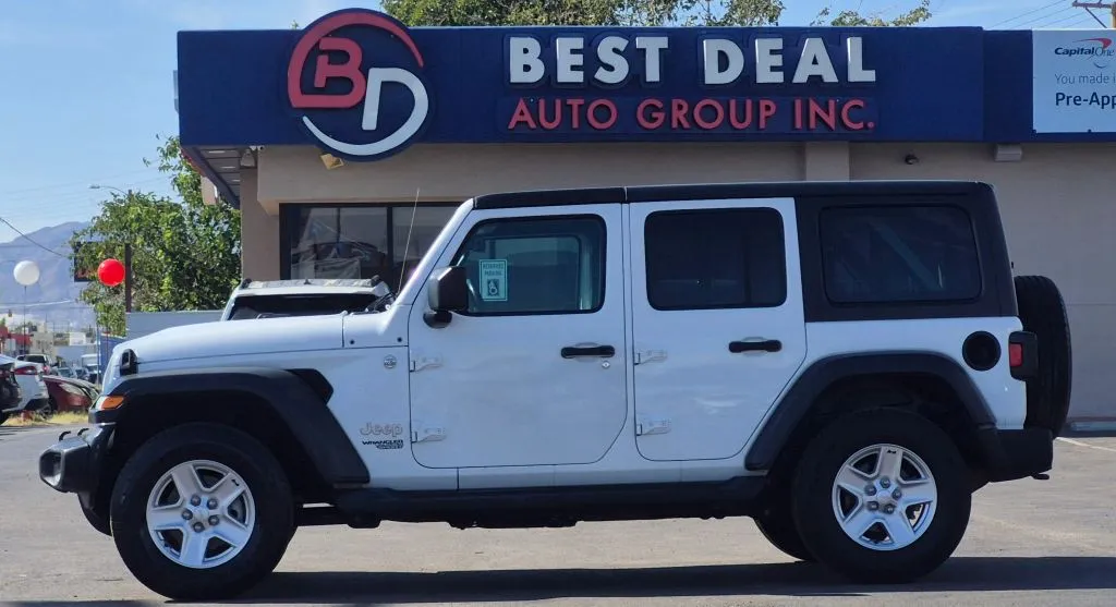 White 2020 Jeep Wrangler Unlimited Sport S Sport Utility 4D for sale in El Paso, TX