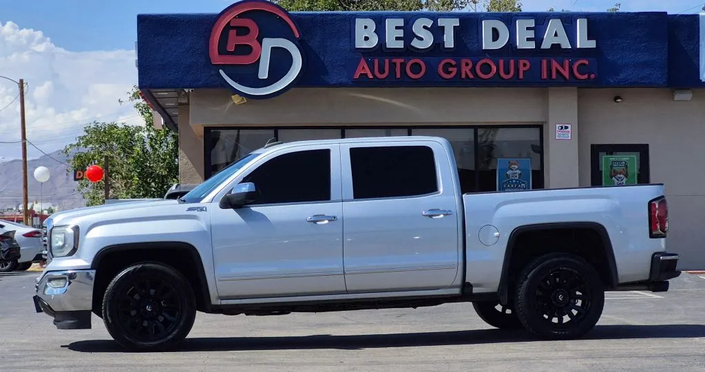 Silver 2016 GMC Sierra 1500 Crew Cab SLT Pickup 4D 5 3/4 ft for sale in El Paso, TX