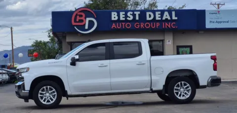 White 2019 Chevrolet Silverado 1500 Crew Cab LT Pickup 4D 5 3/4 ft for sale in El Paso, TX