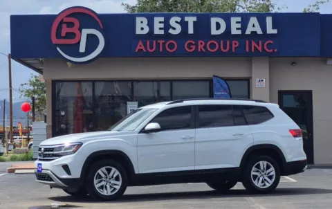 White 2021 Volkswagen Atlas S (2021.5) Sport Utility 4D for sale in El Paso, TX