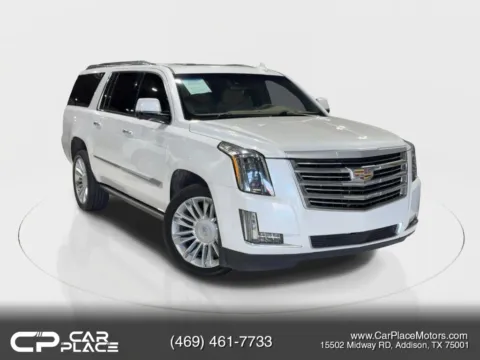 White 2020 Cadillac Escalade ESV Platinum Sport Utility 4D for sale in Addison, TX