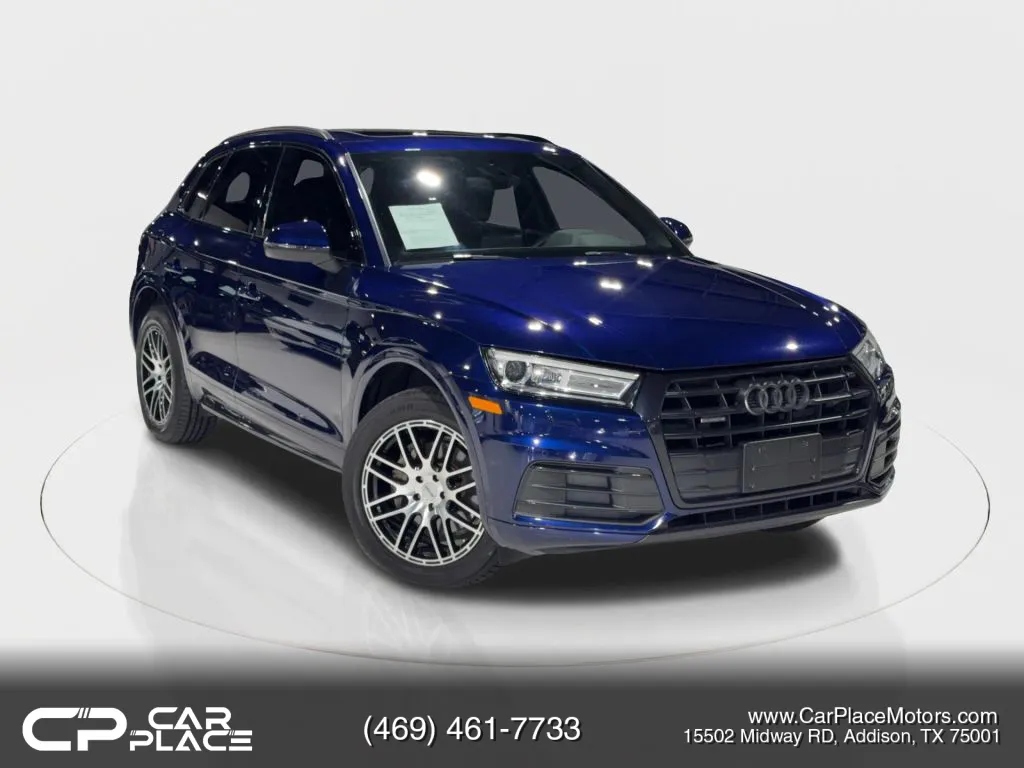 Blue 2020 Audi Q5 45 TFSI Titanium Premium Sport Utility 4D for sale in Addison, TX