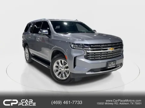 Gray 2021 Chevrolet Tahoe Premier Sport Utility 4D for sale in Addison, TX