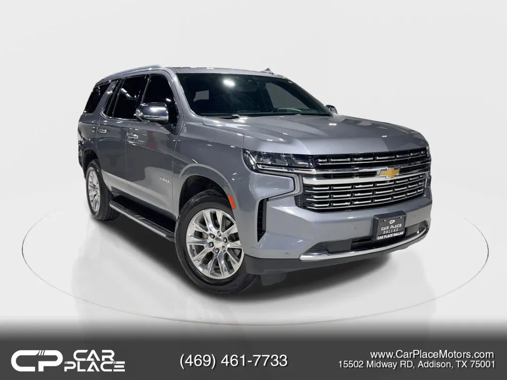 Gray 2021 Chevrolet Tahoe Premier Sport Utility 4D for sale in Addison, TX