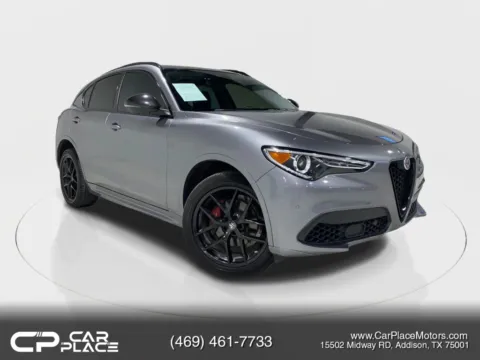 Gray 2021 Alfa Romeo Stelvio Ti Sport Utility 4D for sale in Addison, TX