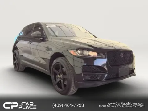 Black 2019 Jaguar F-PACE 25t Premium Sport Utility 4D for sale in Addison, TX