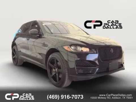 Black 2019 Jaguar F-PACE 25t Premium Sport Utility 4D for sale in Addison, TX