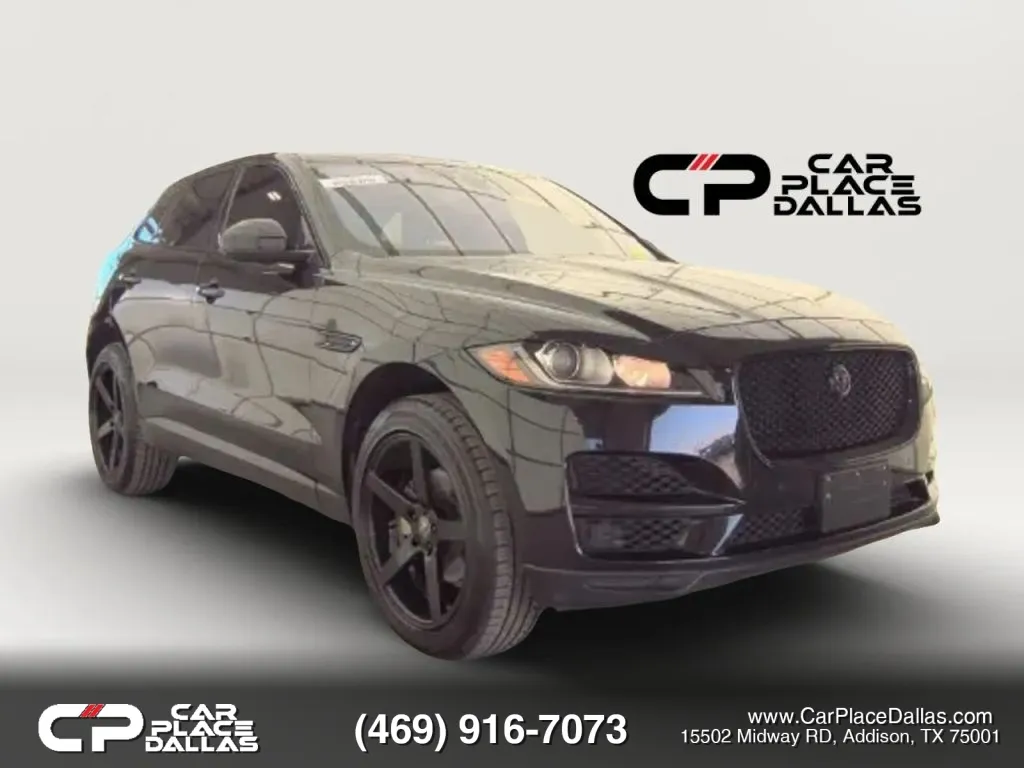 Black 2019 Jaguar F-PACE 25t Premium Sport Utility 4D for sale in Addison, TX