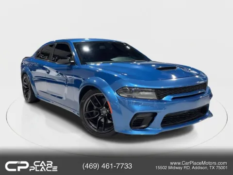 Blue 2023 Dodge Charger Scat Pack Sedan 4D for sale in Addison, TX