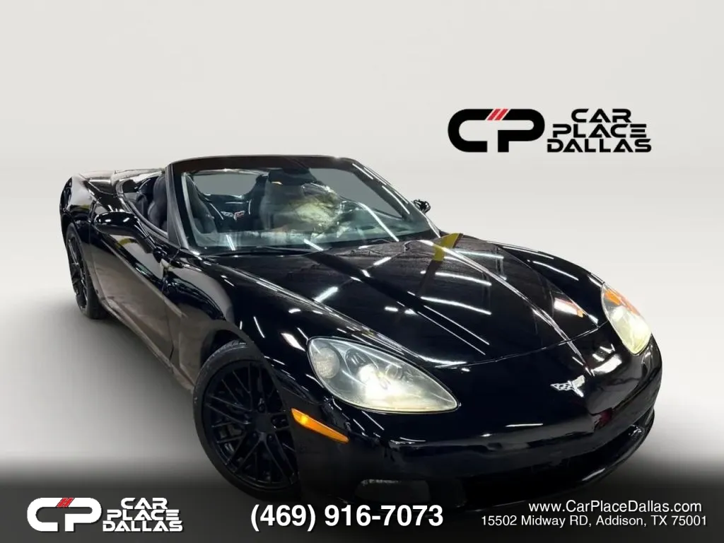 Black 2007 Chevrolet Corvette Convertible 2D for sale in Addison, TX