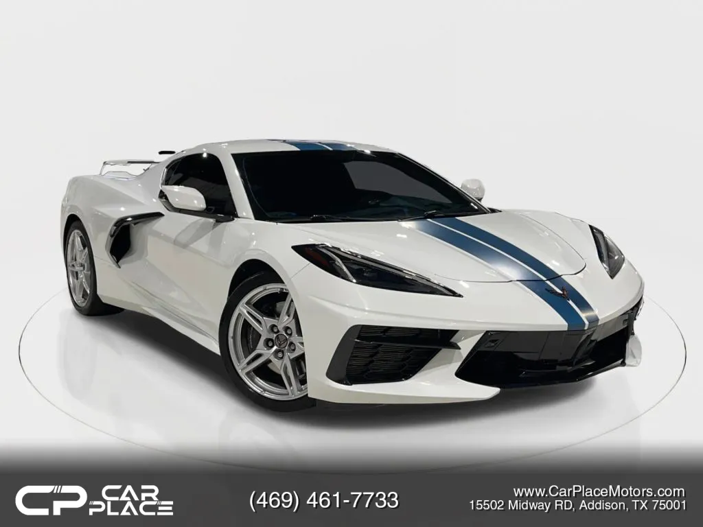 White 2022 Chevrolet Corvette Stingray Coupe 2D for sale in Addison, TX