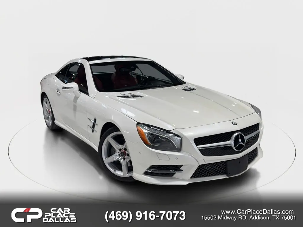 White 2016 Mercedes-Benz SL 550 Roadster 2D for sale in Addison, TX