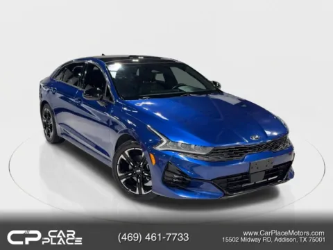 Blue 2021 Kia K5 GT-Line Sedan 4D for sale in Addison, TX