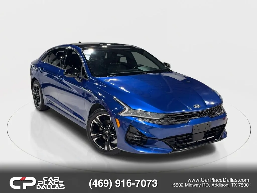Blue 2021 Kia K5 GT-Line Sedan 4D for sale in Addison, TX