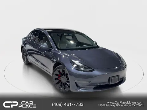 Gray 2022 Tesla Model 3 Performance Sedan 4D for sale in Addison, TX