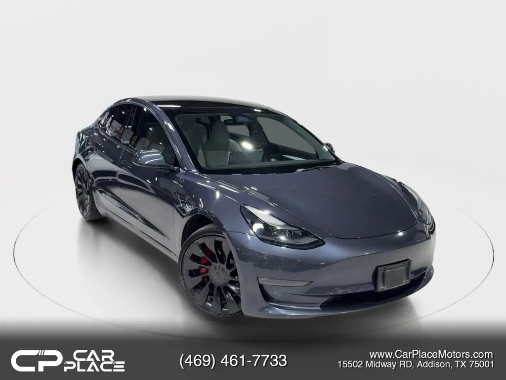 Gray 2022 Tesla Model 3 Performance Sedan 4D for sale in Addison, TX
