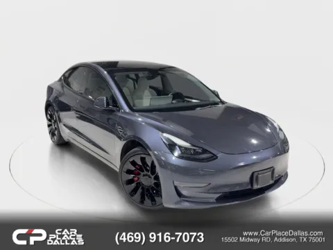 Gray 2022 Tesla Model 3 Performance Sedan 4D for sale in Addison, TX