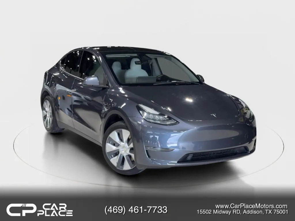 Gray 2022 Tesla Model Y Long Range Sport Utility 4D for sale in Addison, TX