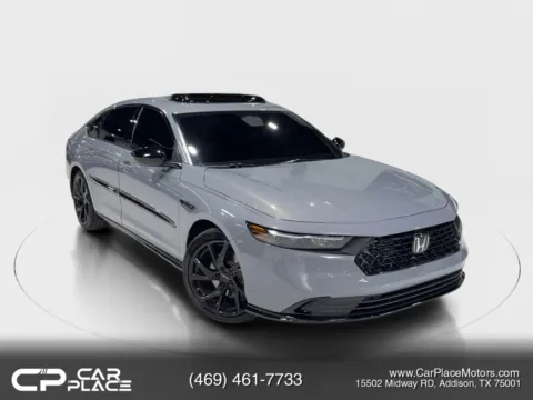 Gray 2025 Honda Accord Hybrid Sport-L Sedan 4D for sale in Addison, TX