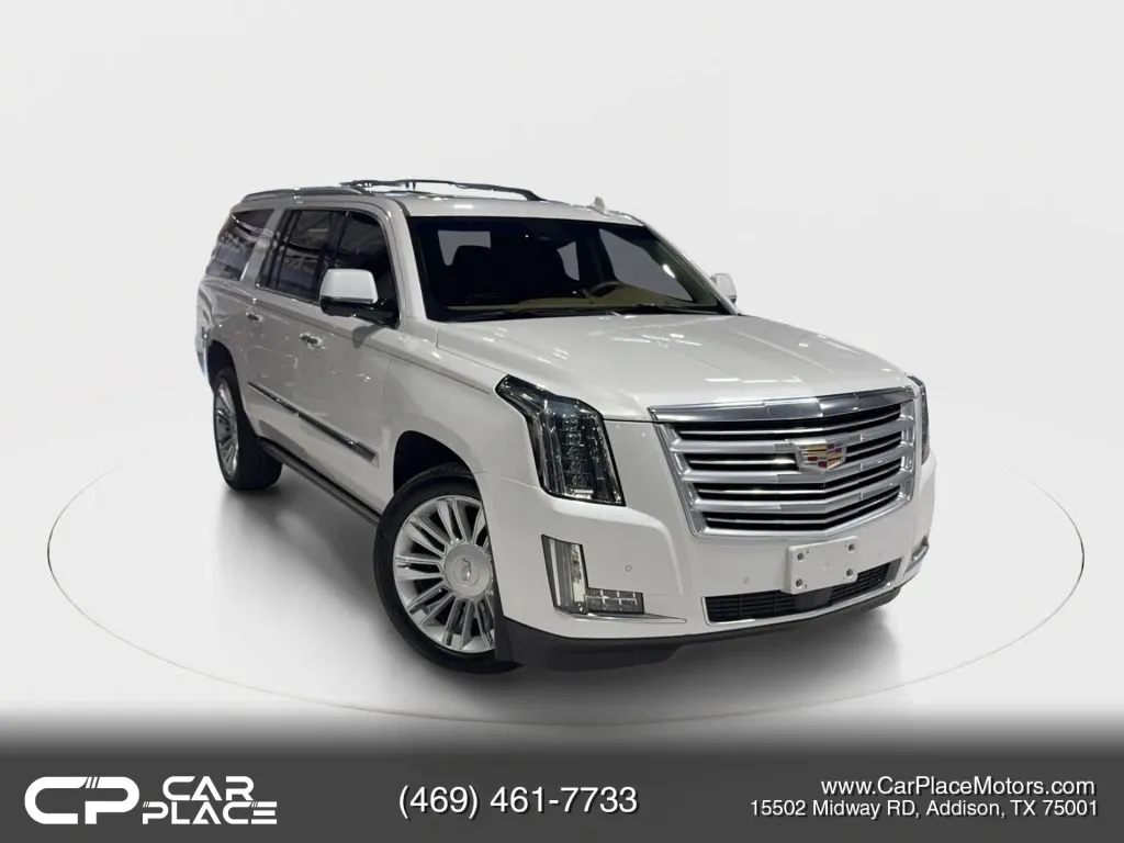 White 2016 Cadillac Escalade ESV Platinum Sport Utility 4D for sale in Addison, TX