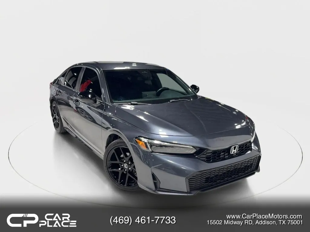 Black 2025 Honda Civic Sport Sedan 4D for sale in Addison, TX