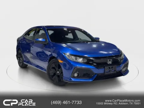 Blue 2019 Honda Civic EX Hatchback 4D for sale in Addison, TX