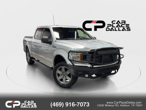 Gray 2018 Ford F-150 SuperCrew Cab Crew Cab 2.7L,CAM,BLUETOOTH,CPO HISTORY,SILVER EXT,VALUE TRUCK for sale in Addison, TX