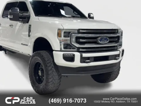 Another view of 2020 Ford F250 Super Duty Crew Cab Platinum Pickup 4D 6 3/4 ft for sale in Addison, TX at Car Place Dallas